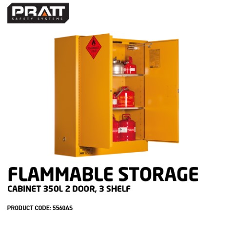 PRATT CABINET DG FLAMMABLE LIQUID 3 SHELF 350L 1825 X 1440 X 585MM